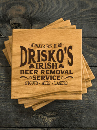 Irish Beer Removal Service : Coasters - Engraved