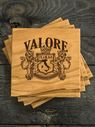Italian Crest : Coasters - Engraved