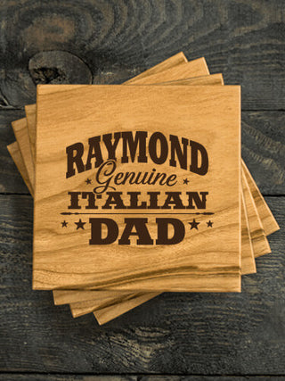 Italian Dad : Coasters - Engraved