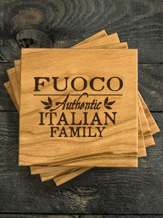 Italian Family : Coasters - Engraved