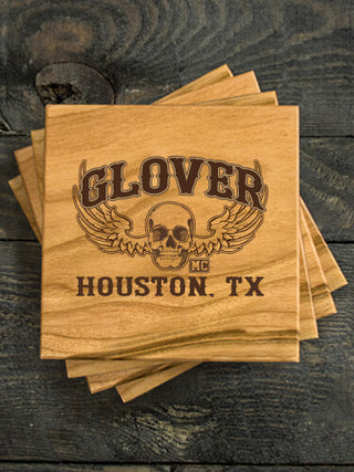 Motorcycle Club : Coasters - Engraved