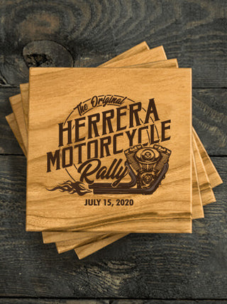 Motorcycle Rally : Coasters - Engraved