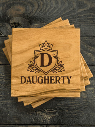 Regal Monogram : Coasters - Engraved