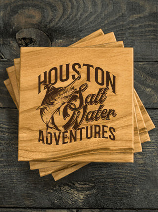 Salt Water Adventures : Coasters - Engraved