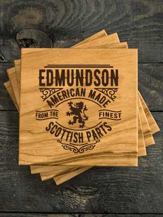 Scottish Parts : Coasters - Engraved