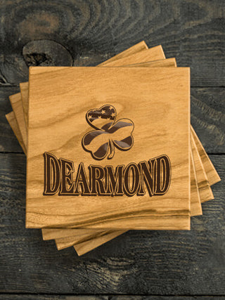 Shamrock Flag : Coasters - Engraved