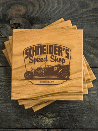 Speed Shop : Coasters - Engraved