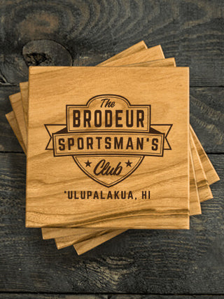 Sportsman's Club : Coasters - Engraved