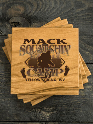 Squatchin' Camp : Coasters - Engraved