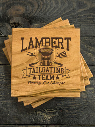 Tailgating Team : Coasters - Engraved