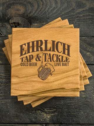 Tap and Tackle : Coasters - Engraved