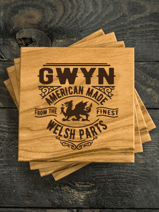 Welsh Parts : Coasters - Engraved