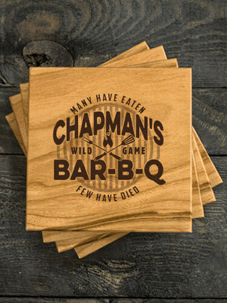 Wild Game Few Have Died BBQ : Coasters - Engraved