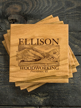Woodworking : Coasters - Engraved