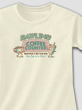 Coffee Counter : Adult Ladies Fitted T-Shirt