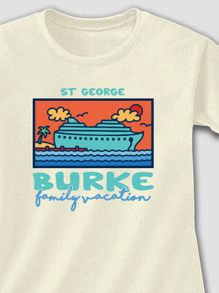 Family Fun Cruise : Adult Ladies Fitted T-Shirt