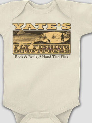 Fly Fishing : Printed Baby Bodysuits
