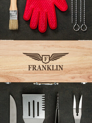 Aviation Monogram : 10 Piece BBQ Set