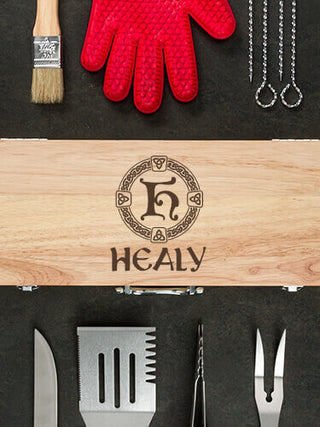 Celtic Wreath Monogram : 10 Piece BBQ Set