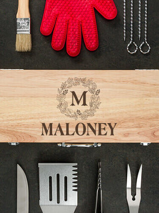 Fall Monogram : 10 Piece BBQ Set