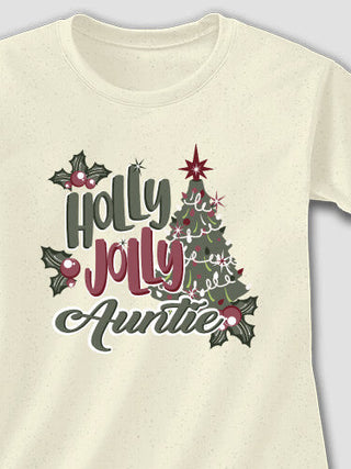Holly Jolly : Adult Ladies Fitted T-Shirt