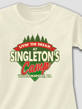Livin' The Dream Camp : Adult Ladies Fitted T-Shirt