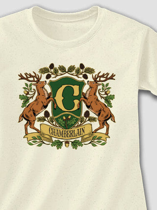 Stag Coat Of Arms : Adult Ladies Fitted T-Shirt
