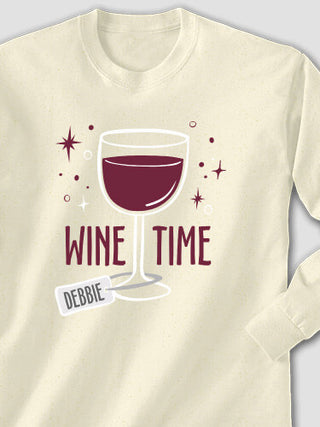 Wine Time : Printed Long Sleeves