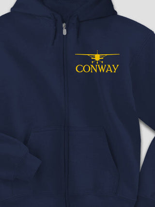 Airplane : Embroidered Zip Hoodies