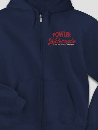 American Motorcycle Tradition : Embroidered Zip Hoodies