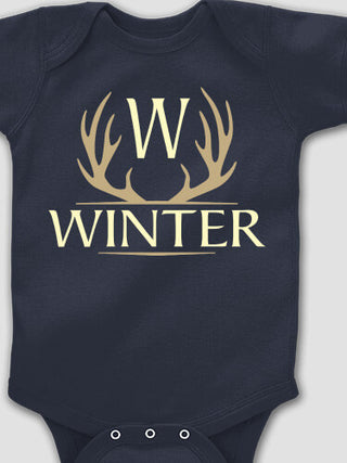 Antler Monogram : Printed Baby Bodysuits