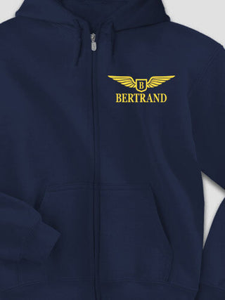 Aviation Monogram : Embroidered Zip Hoodies