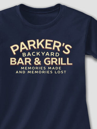 Backyard Bar and Grill : Adult Ladies Fitted T-Shirt