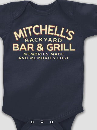 Backyard Bar and Grill : Printed Baby Bodysuits