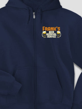 Beer Removal : Embroidered Zip Hoodies
