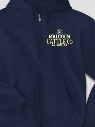 Cattle Company : Embroidered Zip Hoodies