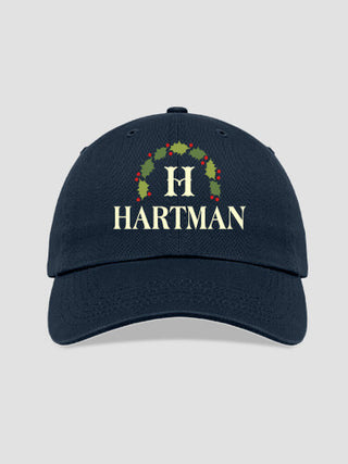 Christmas Monogram : Embroidered Baseball Hats
