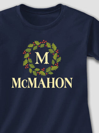 Christmas Monogram : Adult Ladies Fitted T-Shirt
