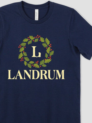 Christmas Monogram : Premium Printed T-Shirts