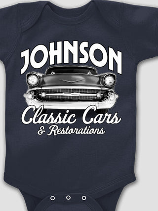 Classic Cars II : Printed Baby Bodysuits
