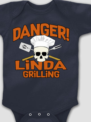 Danger Grilling : Printed Baby Bodysuits