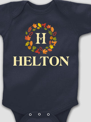 Fall Monogram : Printed Baby Bodysuits