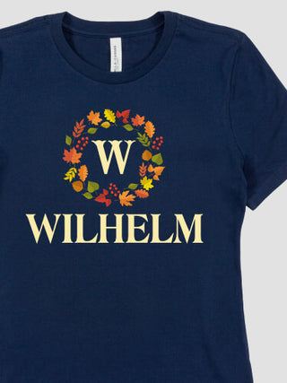 Fall Monogram : Premium Ladies T-Shirts
