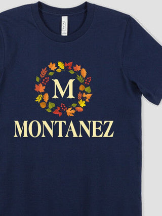 Fall Monogram : Premium Printed T-Shirts