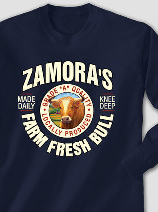 Farm Fresh Bull : Printed Long Sleeves