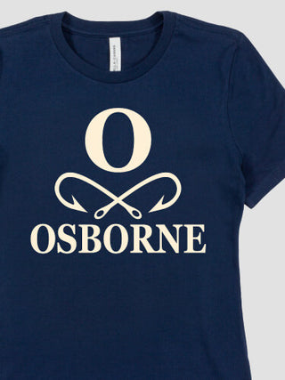 Fishing Monogram : Premium Ladies T-Shirts