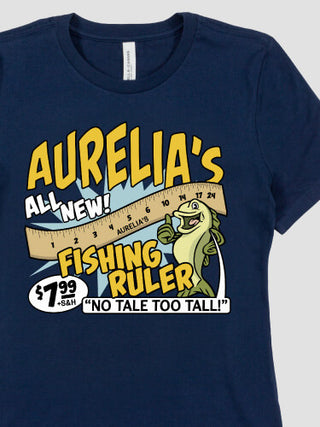 Fishing Ruler : Premium Ladies T-Shirts
