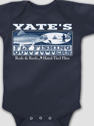 Fly Fishing : Printed Baby Bodysuits
