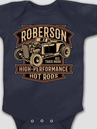 High-Performance Hot Rods : Printed Baby Bodysuits