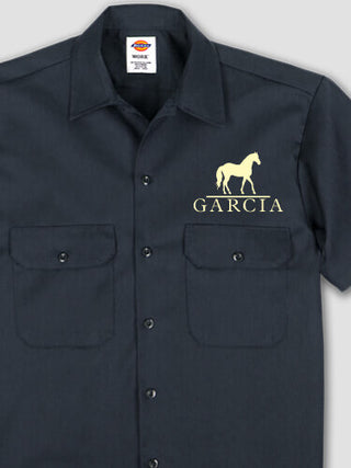 Horse : Embroidered Work Shirts